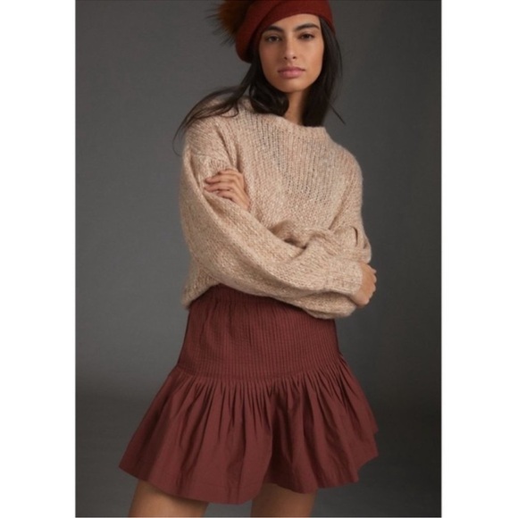 Anthropologie Eula Pleated Mini Skirt size S - Picture 1 of 10